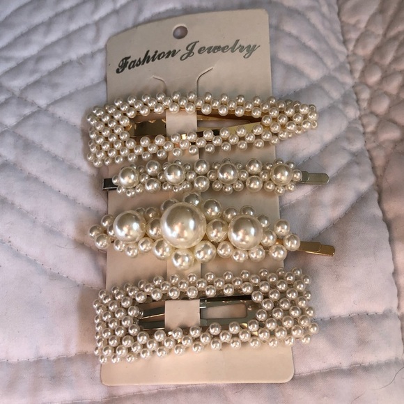 Pearls Hair Clips for Women/Girls - 4pcs - Picture 5 of 5